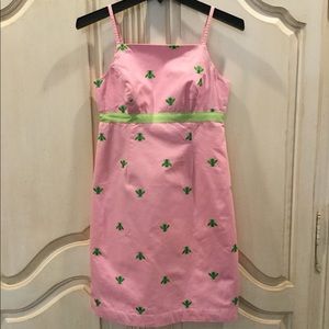 Vintage LILLY PULITZER Pink and Green BEES Dress Size 0